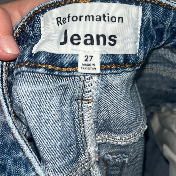 REFORMATION JEANS Ultra Liza High Rise Straight Leg Size 27 - Picture 4 of 12